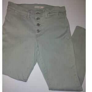 Levis Classic Jeans Womens Stretch Denim Light Green W30L30